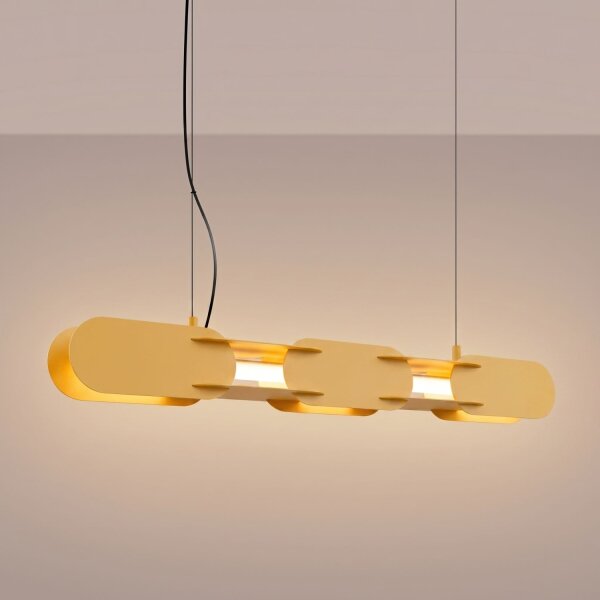 LED Pendelleuchte dimmbar Push-DIM Gelb 3000K L:91 cm
