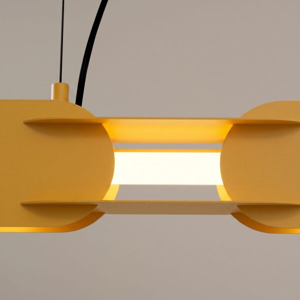 LED Pendelleuchte dimmbar Push-DIM Gelb 3000K L:91 cm