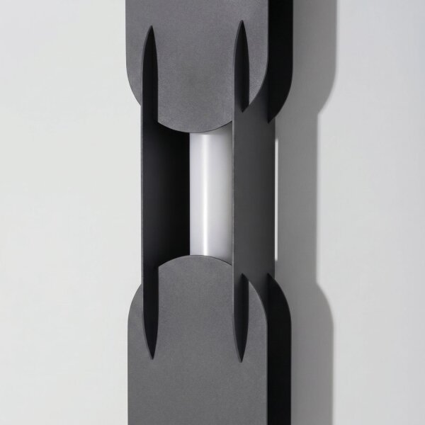 LED Wandleuchte dimmbar Push-DIM Schwarz 3000K H:91 cm