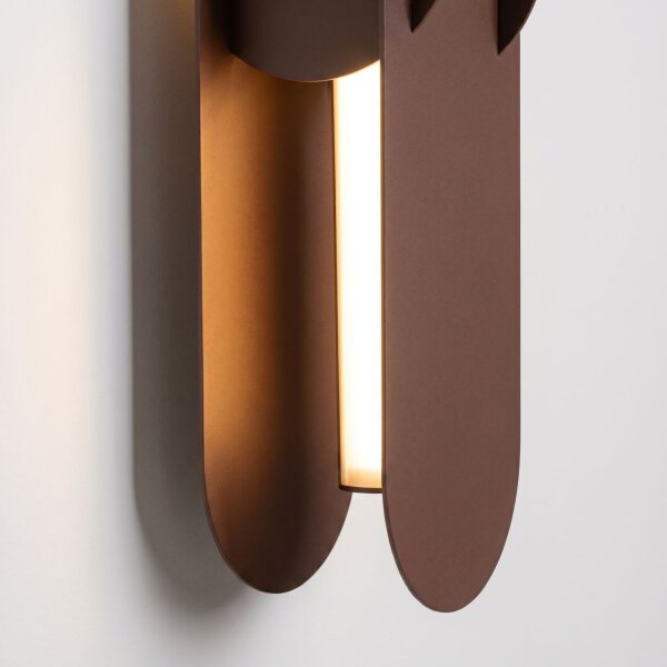 LED Wandlampe dimmbar Push-DIM Braun 3000K H:91 cm