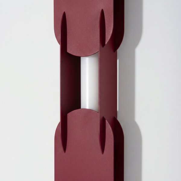 LED Wandleuchte dimmbar Push-DIM Burgund 3000K H:91 cm