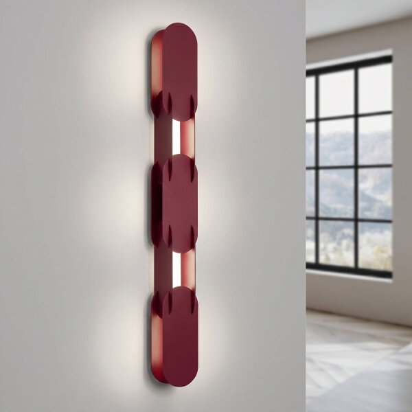 LED Wandlampe dimmbar Push-DIM Burgund 4000K H:91 cm