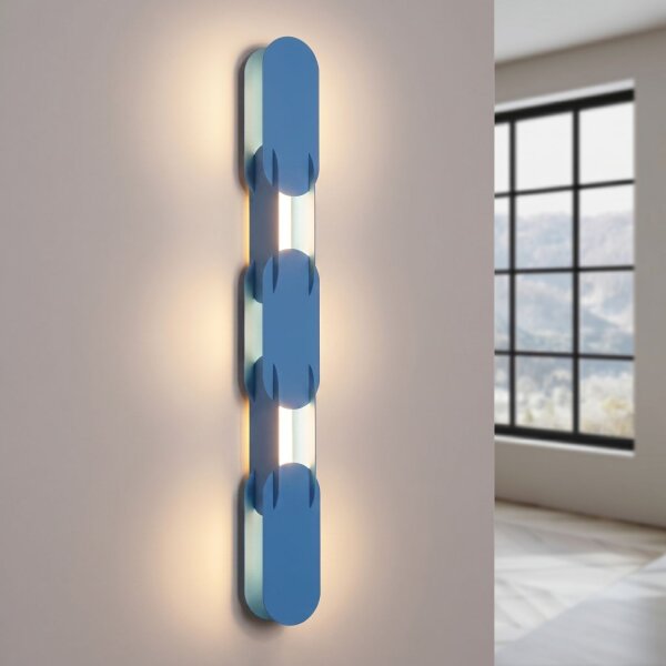 LED Wandlampe dimmbar Push-DIM Hellblau 3000K H:91 cm