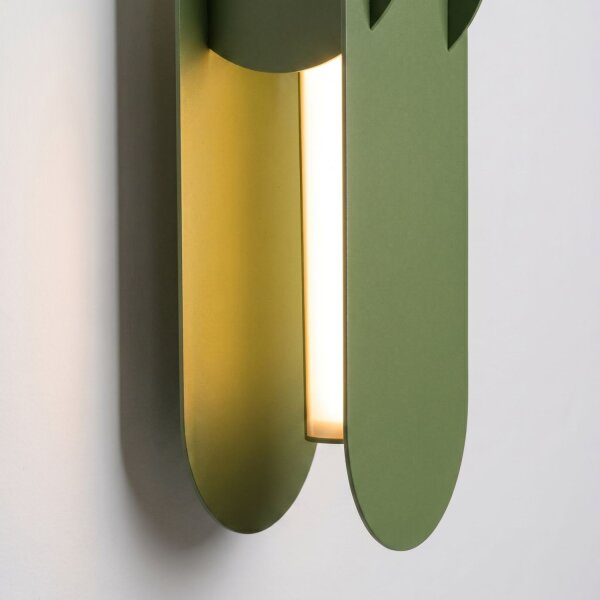 LED Wandlampe dimmbar Push-DIM Olivgrün 3000K H:91 cm