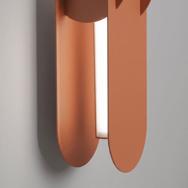 LED Wandleuchte dimmbar Push-DIM Ockerrot 4000K H:91 cm