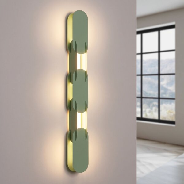 LED Wandleuchte dimmbar Push-DIM Stahl 3000K H:91 cm