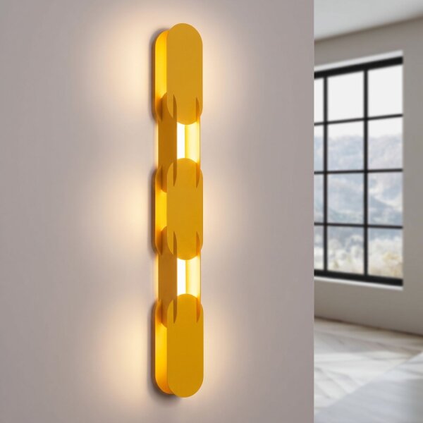 LED Wandleuchte dimmbar Push-DIM Gelb 3000K H:91 cm