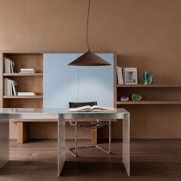 LED Pendelleuchte TRIAC dimmbar Beige 3000K Ø50 cm rund