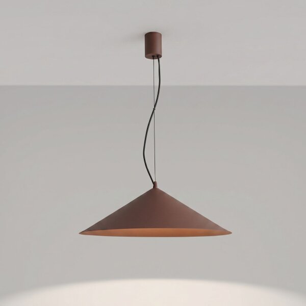 LED Pendelleuchte TRIAC dimmbar Braun 3000K Ø50 cm rund