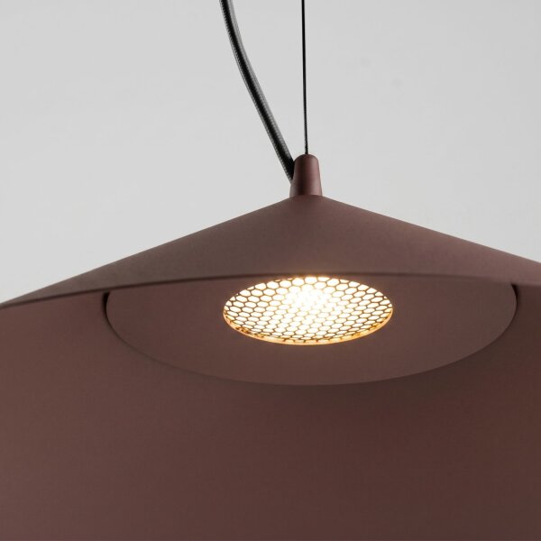 LED Pendelleuchte TRIAC dimmbar Braun 3000K Ø50 cm rund
