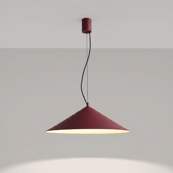 LED Hängelampe TRIAC dimmbar Burgund 3000K Ø50 cm rund