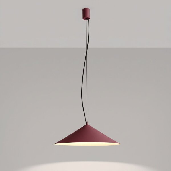 LED Hängelampe TRIAC dimmbar Burgund 3000K Ø50 cm rund