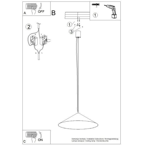 LED Pendelleuchte TRIAC dimmbar Hellblau 3000K Ø50 cm