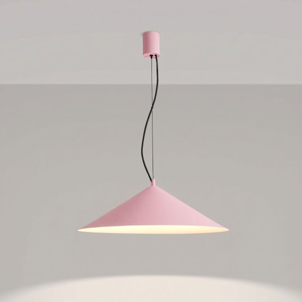 LED Pendelleuchte TRIAC dimmbar Pink Stahl 3000K Ø50 cm