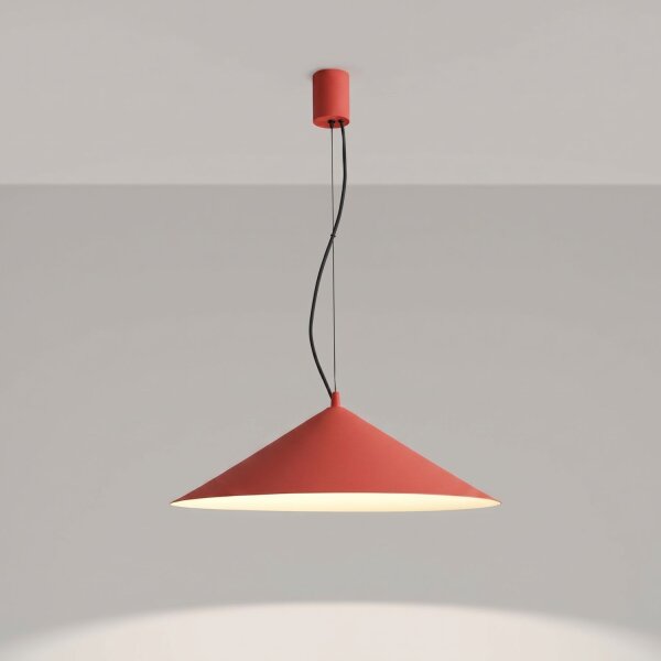 LED Hängelampe TRIAC dimmbar Rot 3000K Ø50 cm Modern