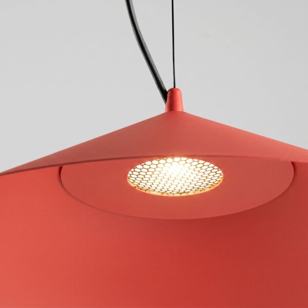 LED Hängelampe TRIAC dimmbar Rot 3000K Ø50 cm Modern