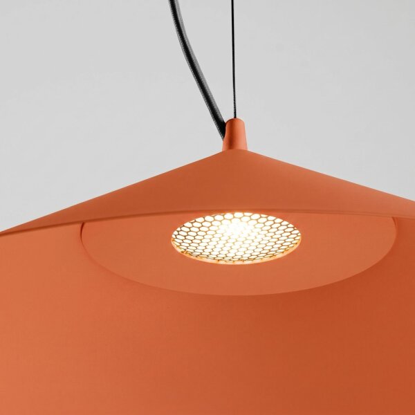 LED Pendelleuchte TRIAC dimmbar Ockerrot 3000K Ø50 cm