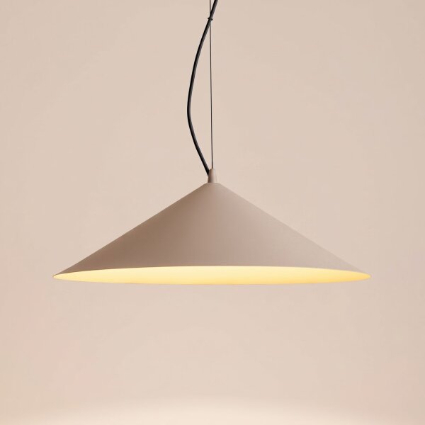 LED Pendelleuchte TRIAC dimmbar Taupe 3000K Ø50 cm rund