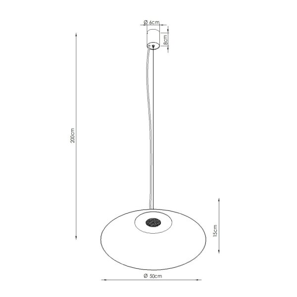 LED Hängelampe TRIAC dimmbar Gelb 3000K Ø50 cm Modern