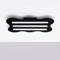 Deckenlampe Schwarz S14d 3-flammig L:66 cm dekorativ