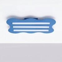 Deckenleuchte Hellblau S14d 3-flammig L:66 cm rund
