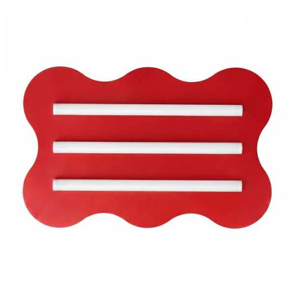 Deckenlampe Rot Modern S14d 3-flammig L:66 cm dekorativ