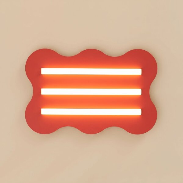 Deckenlampe Rot Modern S14d 3-flammig L:66 cm dekorativ