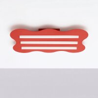 Deckenlampe Rot Modern S14d 3-flammig L:66 cm dekorativ