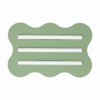 Deckenleuchte Stahl Salbei S14d 3-flammig L:66 cm