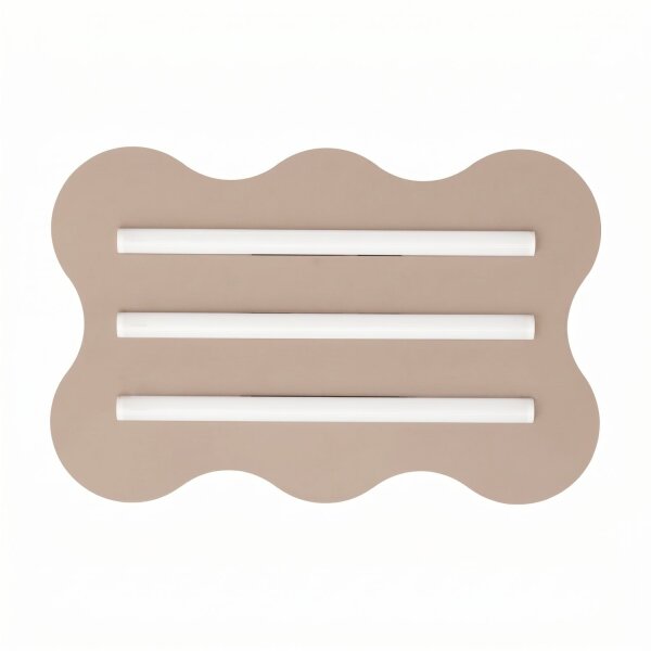 Deckenlampe Taupe S14d 3-flammig L:66 cm dekorativ