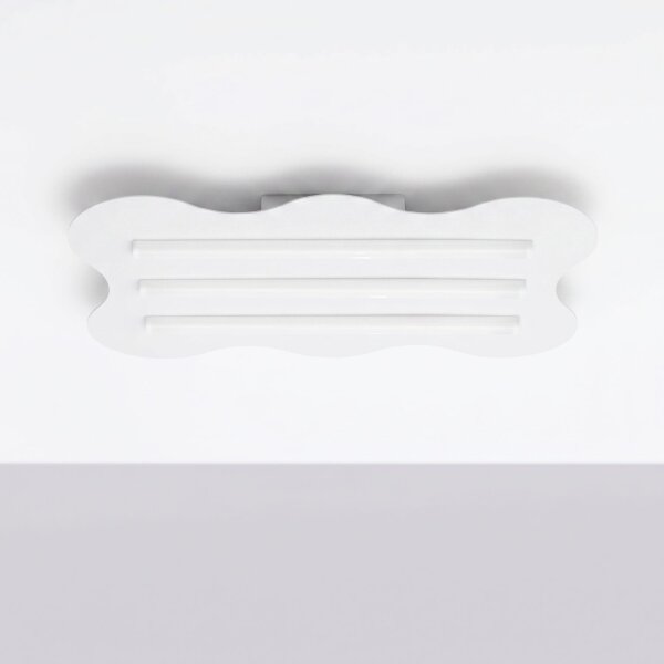 Deckenlampe Modern Metall Weiß S14d 3-flammig L:66 cm