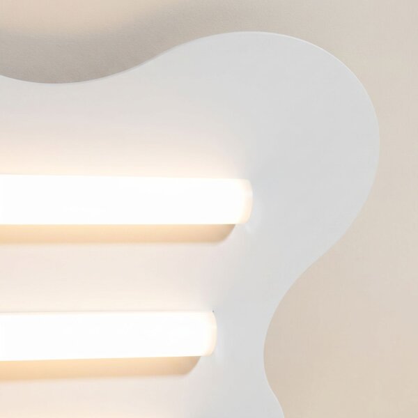 Deckenlampe Modern Metall Weiß S14d 3-flammig L:66 cm