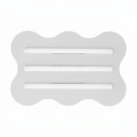 Deckenlampe Modern Metall Weiß S14d 3-flammig L:66 cm