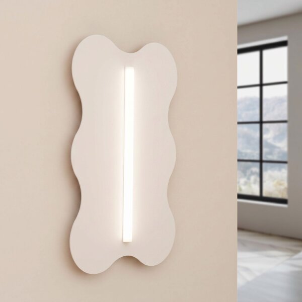 Wandleuchte Stahl Beige Modern S14d H:66 cm dekorativ