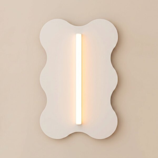 Wandleuchte Stahl Beige Modern S14d H:66 cm dekorativ