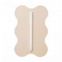 Wandleuchte Stahl Beige Modern S14d H:66 cm dekorativ