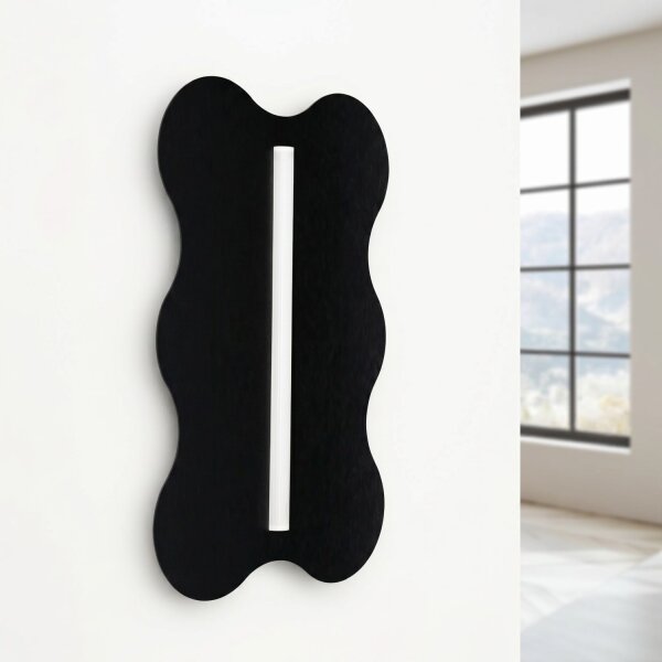 Wandlampe Modern Stahl Schwarz S14d H:66 cm dekorativ