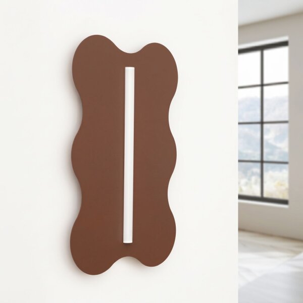 Wandleuchte Stahl Braun Modern S14d H:66 cm dekorativ
