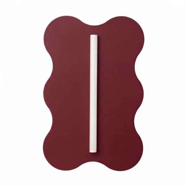 Wandlampe Burgund Stahl S14d H:66 cm Modern dekorativ