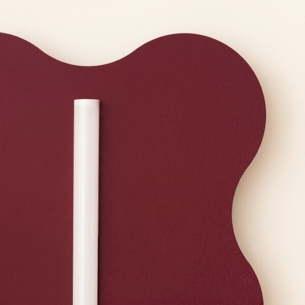 Wandlampe Burgund Stahl S14d H:66 cm Modern dekorativ