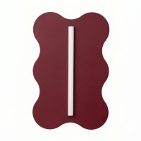 Wandlampe Burgund Stahl S14d H:66 cm Modern dekorativ