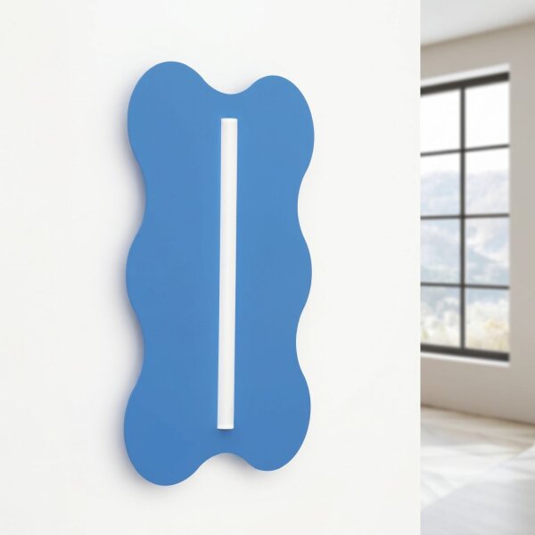 Wandlampe Hellblau Stahl Modern S14d H:66 cm dekorativ