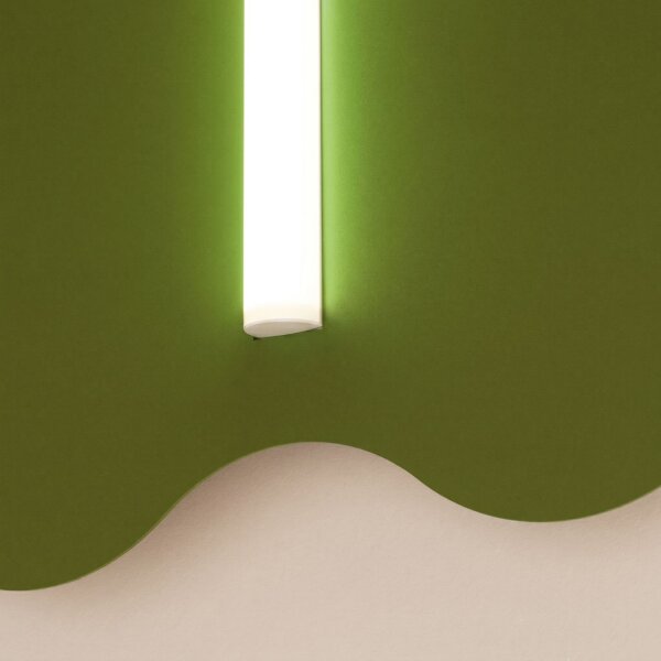 Wandlampe Stahl Olivgrün Modern S14d H:66 cm dekorativ