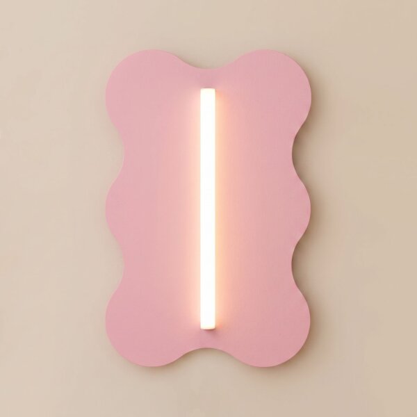 Wandlampe Stahl Pink S14d H:66 cm Modern dekorativ