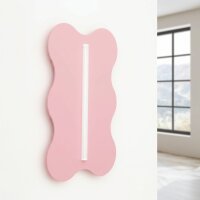 Wandlampe Stahl Pink S14d H:66 cm Modern dekorativ