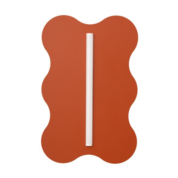 Wandleuchte Stahl Ockerrot S14d H:66 cm dekorativ