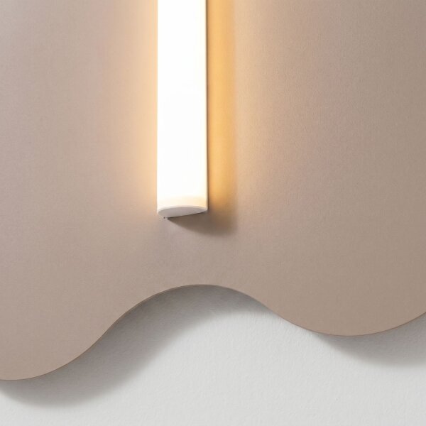 Wandlampe Taupe S14d H:66 cm wohnlich dekorativ