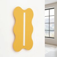 Wandleuchte Gelb Stahl S14d H:66 cm wohnlich dekorativ