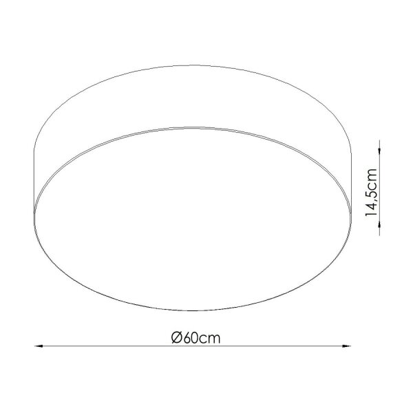 Deckenleuchte Pergament Weiß E27 3-flammig Ø60 cm