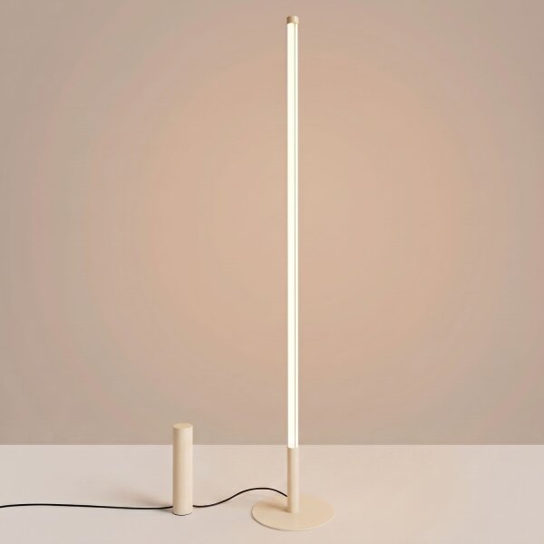 LED Stehleuchte dimmbar Beige 3000K H:150 cm Ø3,5 cm